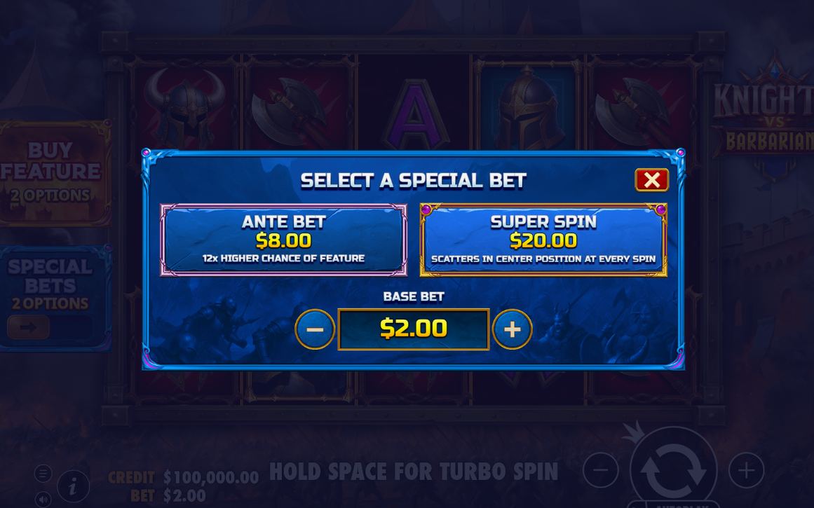 Bonus med FREE SPINS SCATTER i mittenpositionen
