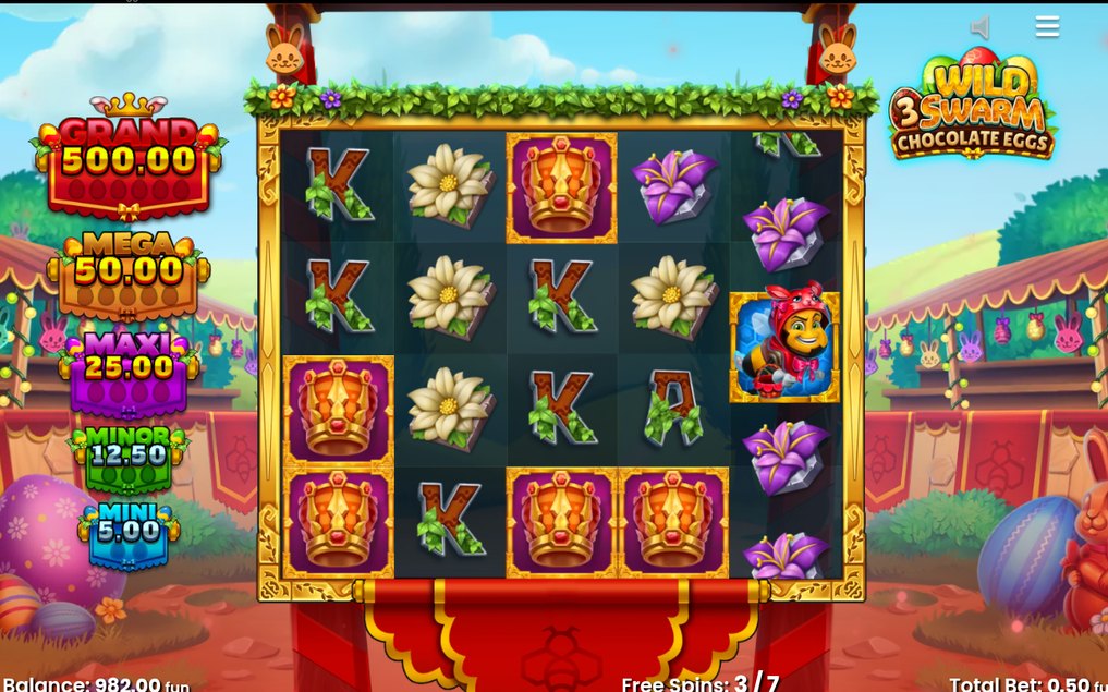 Free Spins-läge med två ägg i bannern