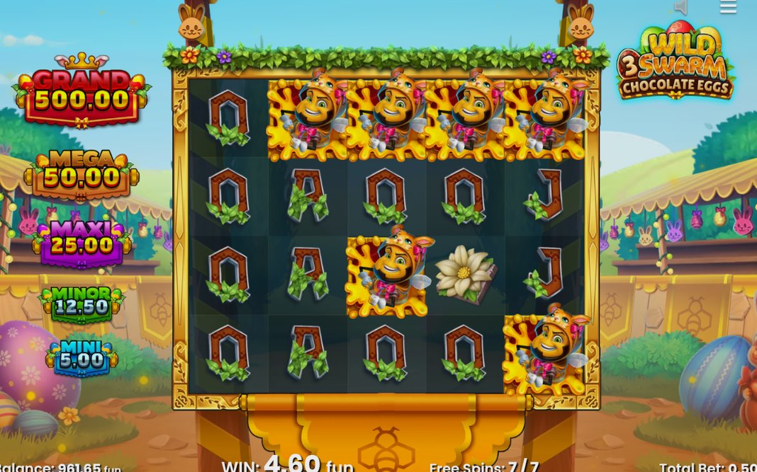 Free Spins-läget där bakgrunden byter ram